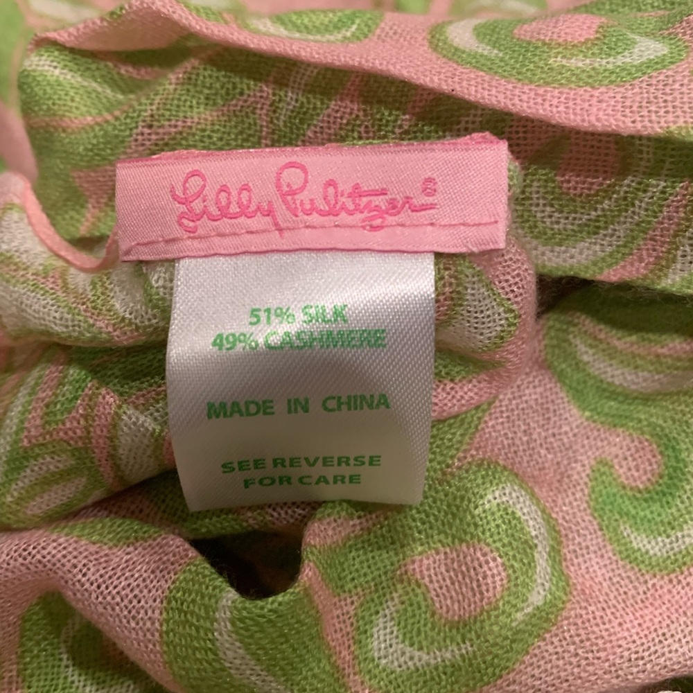 Lilly Pulitzer green and pink Scarf/wrap